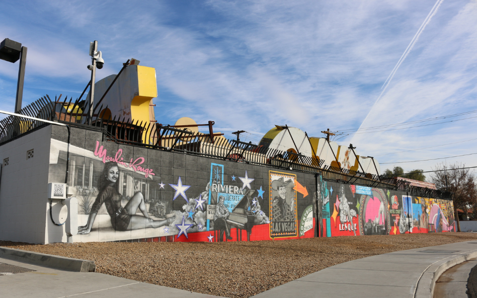 Las Vegas Luminaries mural at The Neon Museum's North Gallery Wall