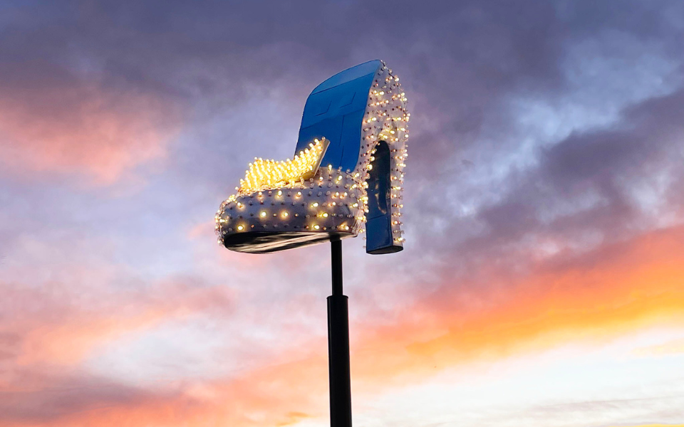 Silver Slipper Silver Slipper sign, part of the Las Vegas Blvd. Scenic Byway Project