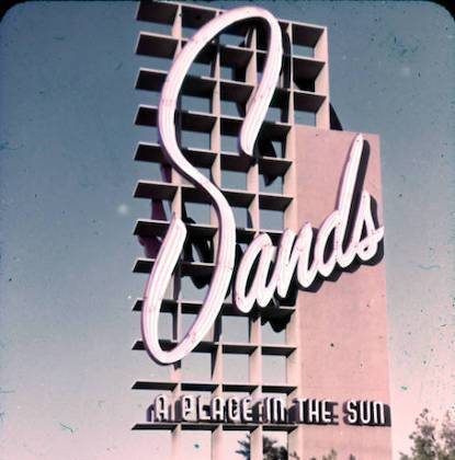 Slide of the Sands Hotel sign, Las Vegas, circa 1950s-1960s, UNLV Digital Collections