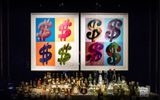 'Dollar Sign (Quad)' screenprints by Andy Warhol at the bar, Palms Casino Resort, 1982