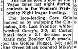 Newspaper clipping of a Las Vegas Review-Journal article
