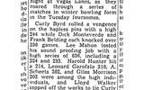 Newspaper clipping of a Las Vegas Review-Journal article