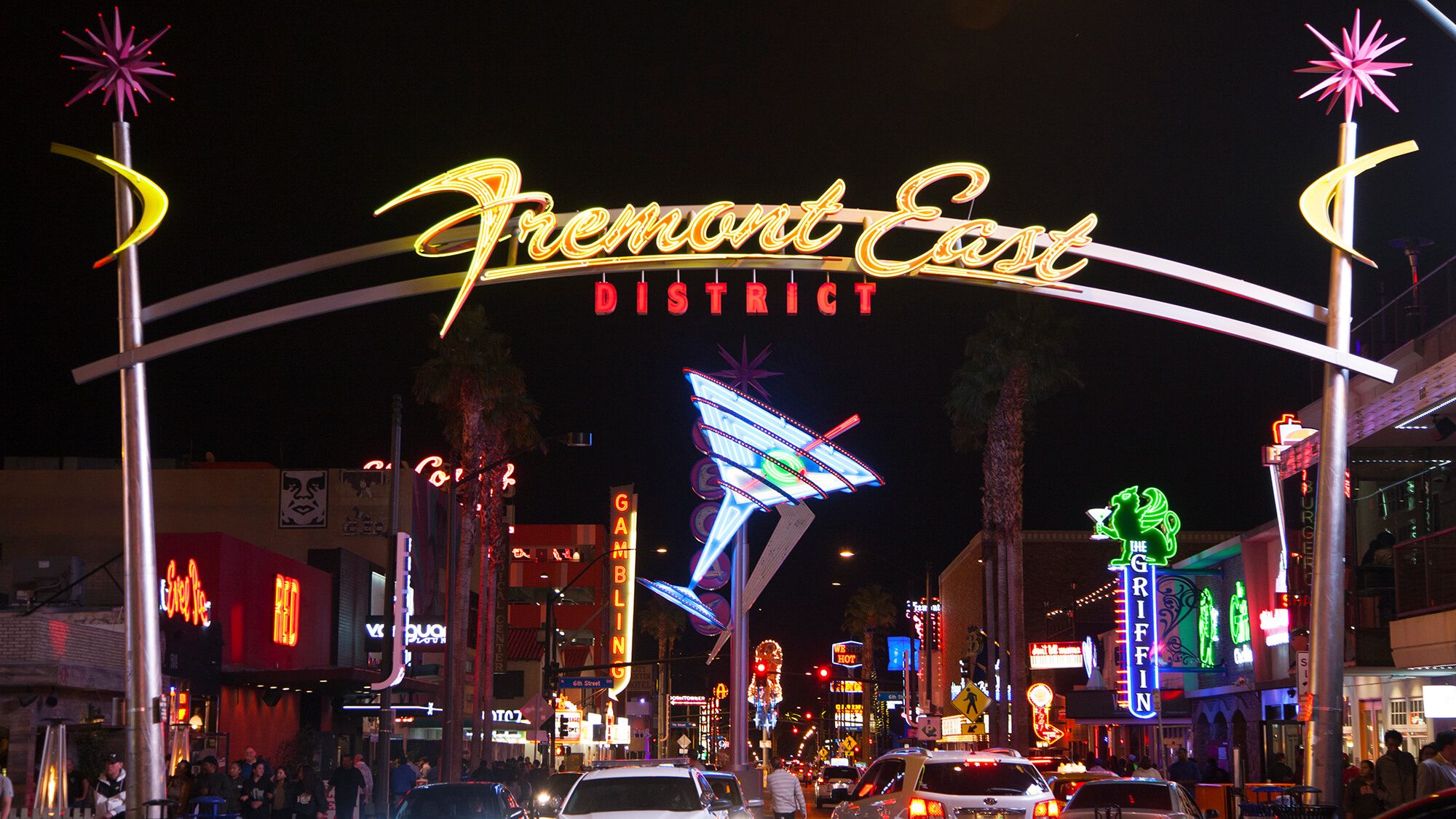 An image of the Fremont East District Neon Gateway 