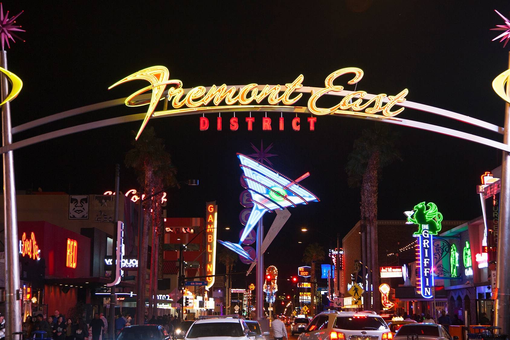 An image of the Fremont East District Neon Gateway 