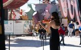 A violinist performs during STEAM Family Fest.